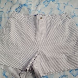 Old Navy Pinstriped Shorts - White and Blue